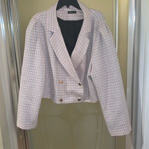 Pink Double Breasted Blazer
